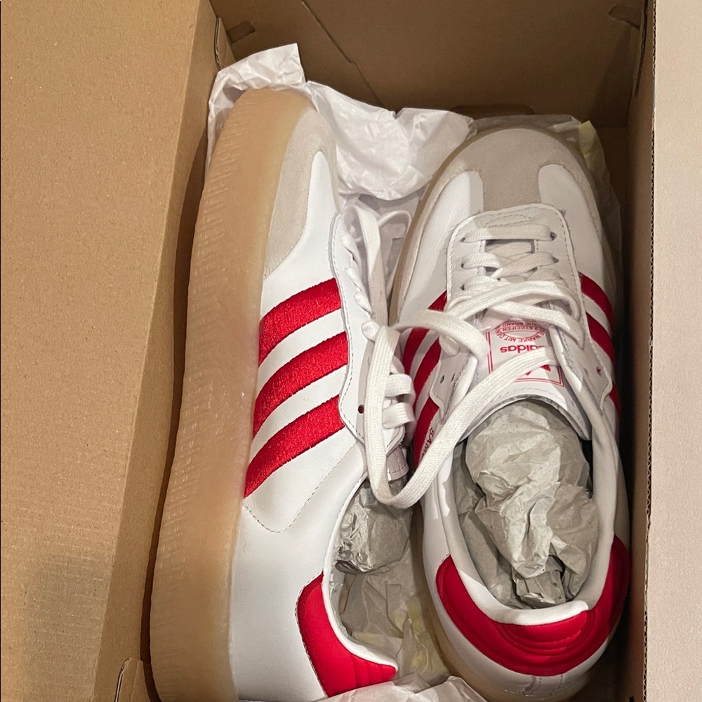 adidas Women’s White Red Sneakers